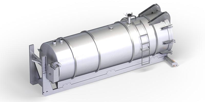 Tanque de resíduos a vácuo