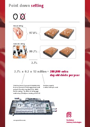 Sistema de colocación de huevos