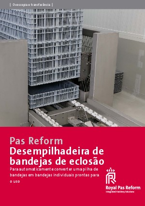 Desempilhadeira de bandejas de eclosão