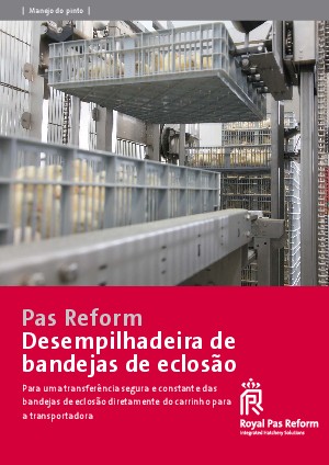 Desempilhadeira de bandejas de eclosão