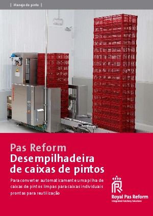 Desempilhadeira de caixas de pintos