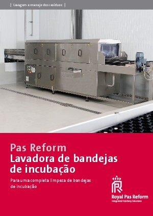 Lavadora de bandejas de incubação